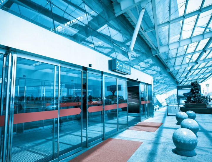 terminal entrance,automatic glass doors