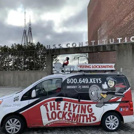 TFL Boston service van at the USS Constitution in Charlestown, MA