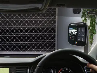 ButterflyMX video intercom being used for vehicle entry