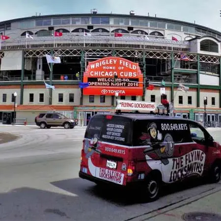 Commercial locksmith services near Wrigley Field in Chicago, IL