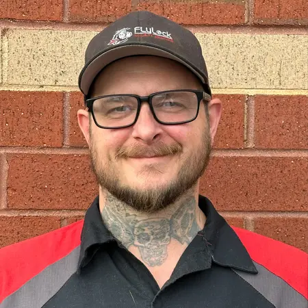 FlyLock Security Solutions Greater Charlotte lead technician Chris Langley