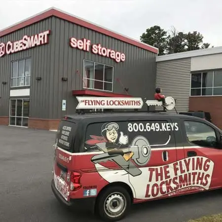 TFL Greenville team completes a security camera installation for CubeSmart Self Storage facility near Piedmont, SC