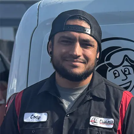 FlyLock Security Solutions Inland Empire technician Cody Gonzales
