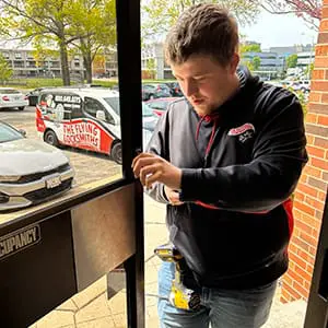 Kansas City Locksmith Installs Door hardware
