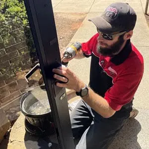 Locksmith Installs Door Hardware on Storefront Door in Easley, SC