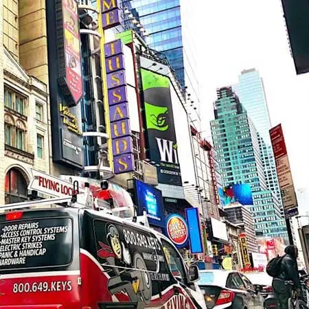 The Flying Locksmiths offer commercial door repair near Times Square in NYC