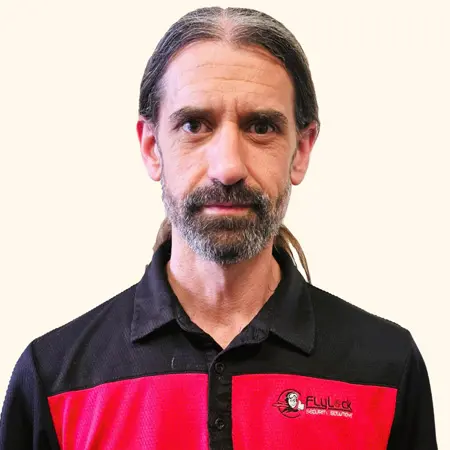FlyLock Security Solutions technician Russell Guenther