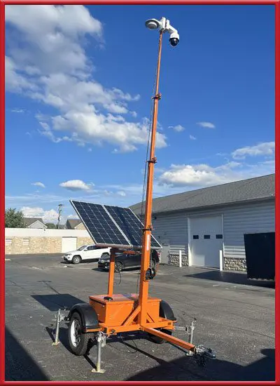 Easily monitor any property with a solar powered camera trailer