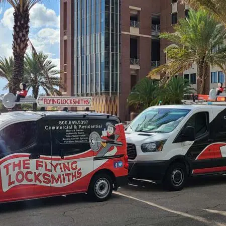 The Flying Locksmiths providing commercial locksmith services for businesses near Tallahassee, FL
