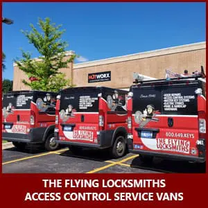 Access Control Service Vans at an Access Control Installation Project