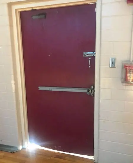 Image three of rust and light showing through an ugly door
