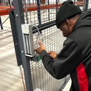Technician Performing Locksmith Services in Grand Rapids, Michigan