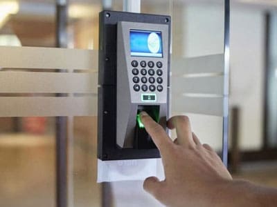Image of a biometric thumbprint reader