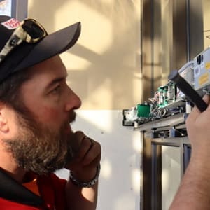 AAADM Certified Technician Repairs Handicap Door Operator in Ashville, NC