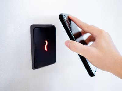 Image of a mobile phone access control system