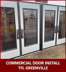 Commercial door installation in Greenville, SC
