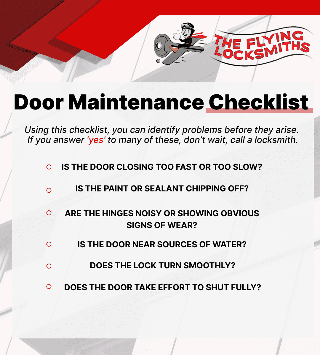 Commercial Door Maintenance Info Graphic