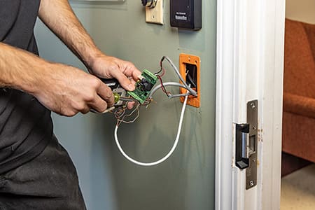Commercial Door Repair Fixing Electrical Issue