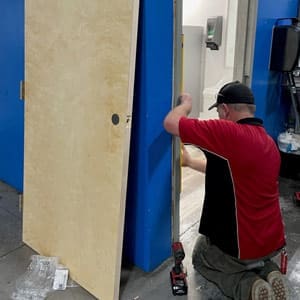 Commercial wood door installation in Akron, OH