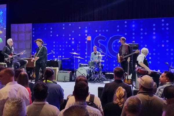 Image of the Wallflowers on stage at the first ever ISC West concert