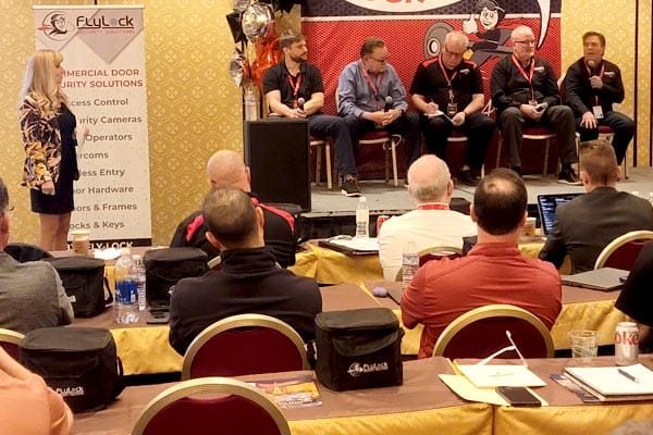 Alesia Visconti hosts a question and answer panel of FlyLock owners