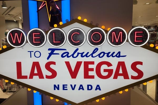 Las Vegas sign where FlyLock Security held it's national convention