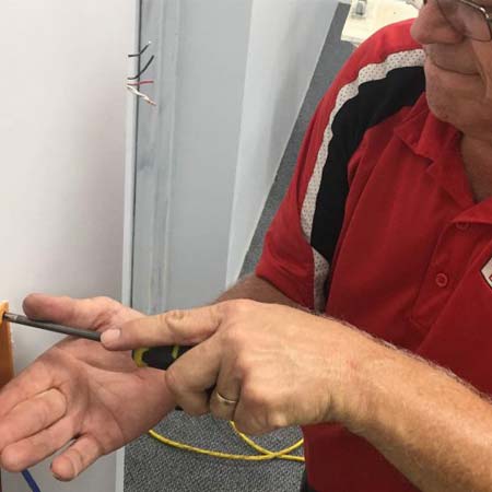 Hampton Roads Commercial Locksmith Installing a Card Reader