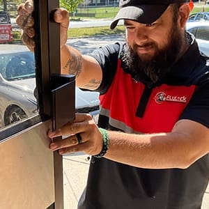 Kansas City Locksmith Installs Commercial Storefront Door
