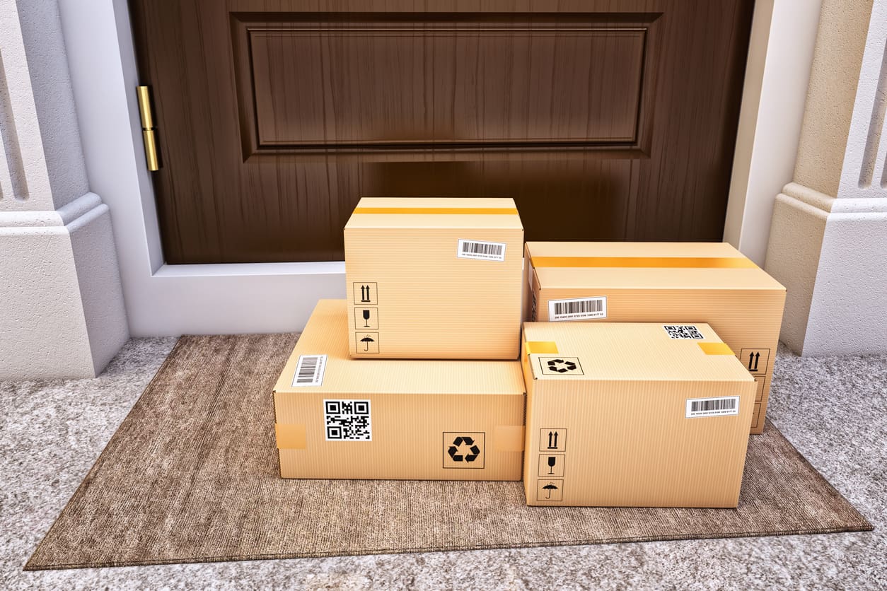 Packages on Porch - Black Friday & Cyber Monday Safety Tips from The Flying Locksmiths