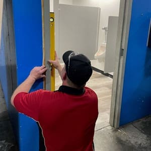 Locksmith installs a hollow metal frame in Simpsonville, SC