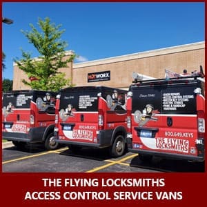 Access Control Service Vans at an Access Control Installation Project