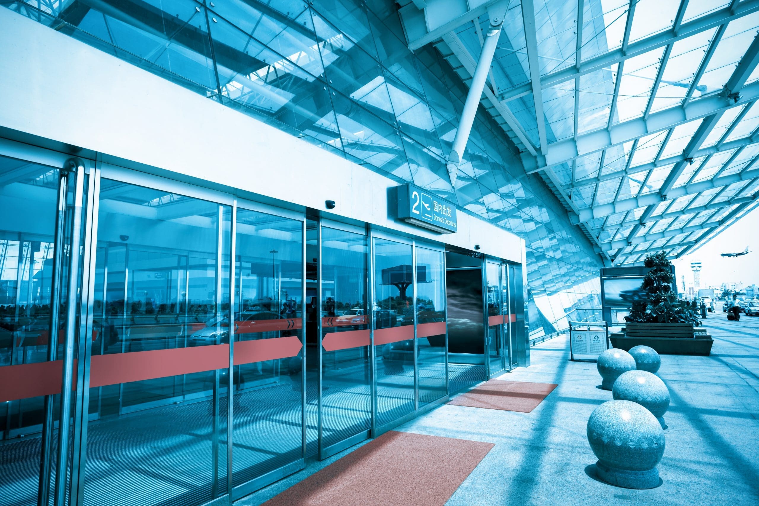 terminal entrance,automatic glass doors